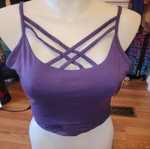 NEW NWT Vibrant Purple Strappy Reversible Half Tee Sz 2X